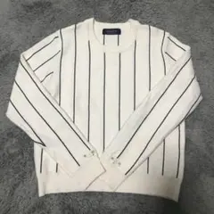 JUSGLITTY♡袖ビジュー調ストライプニット