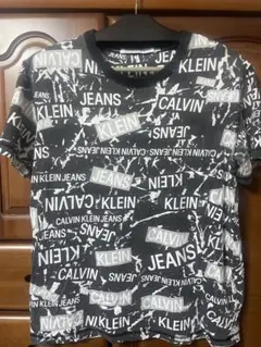 CALVIN KLEIN JEANS 半袖Tシャツ M ブラック/ホワイト