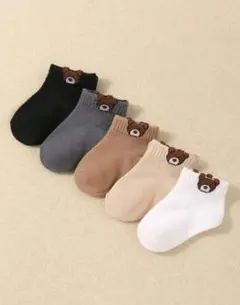 靴下　5足セット　くま　動物