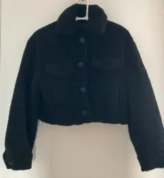 Bershka アウター / ボアジャケット ショート丈 黒 XS