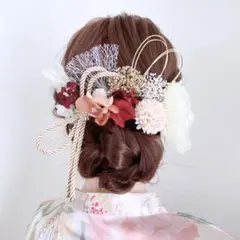 No.40 髪飾り 成人式、卒業式 振袖 牡丹 フラワー ヘアアクセサリー