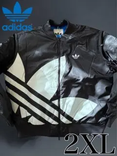adidas チラックス ロゴ パデッドジャケット ブラック 2XL 新品未使用のサムネイル
