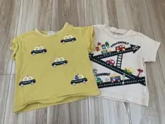 子供用Tシャツ2枚セット　パトカー　消防車など　90cm