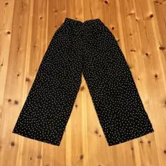 【美品】GU ドット柄ワイドパンツ