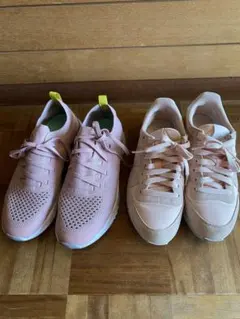 Nike 、GU ピンクスニーカー2足　NIKE→23㎝、GU→Ｍ