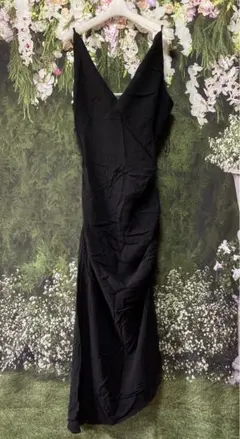 ZARA アシンメトリーキャミソールワンピース　ブラック　Mサイズ