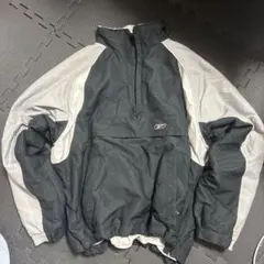 Reebok ハーフジップ ナイロンジャケット M/48 ブラック/グレー
