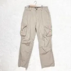 エディーバウアー カーゴパンツ ストレート L相当 ベージュ カジュアル 綿