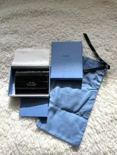 美品SMYTHSONスマイソン　ミニウォレット　クロコ型押し　ネイビー