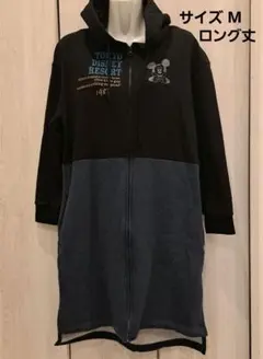 ディズニー ミッキーデザイン ジップアップパーカー (ロング丈)