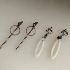イヤリング 大ぶり　個性的　オシャレ2種セット