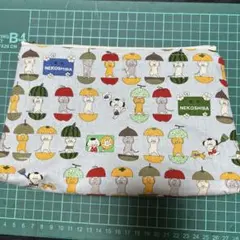 【No.193】コットンこばやし　愉快な猫　ポーチ