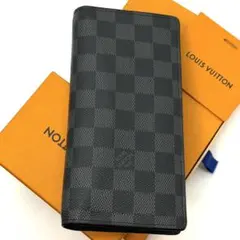 超美品 ルイヴィトン ダミエ グラフィット ポルトフォイユ ブラザ 黒 財布