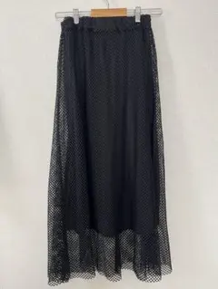 【美品】LOWRYSFARM メッシュフレアスカート