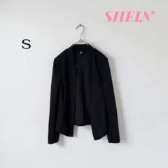 シーイン ジャケット ブラック無地 （S） ストレッチ ショート丈 きれいめのサムネイル