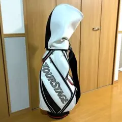 ツアーステージキャディバッグ ホワイト/ブラック