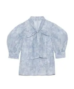 【LILY BROWN】タックスリーブシアーボウタイブラウス