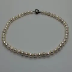 貝パールネックレス 8mm 約40cm G.SILVER 留め具