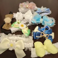 ペット用カラフルヘアリボンセット