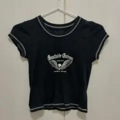 Brandy Melville 半袖 トップス 黒 リブ y2kのサムネイル