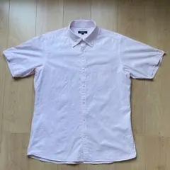BURBERRY LONDON 半袖シャツ L ピンク シャドーチェック