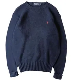 Polo Ralph Lauren ラルフローレン コットン ニット Mネイビー