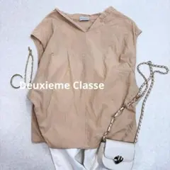 Deuxieme Classe リネン混フレンチスリーブ ベージュのサムネイル