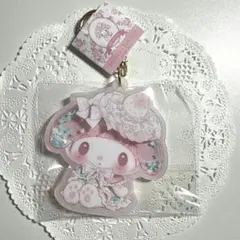 【GWお値下】白いちごのティータイム　マイメロディ　ホロキラキーホルダー　お座り