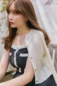 Her lip to Random Ribbed Knit Cardiganのサムネイル