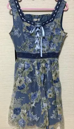 axes femme kawaii 花柄ワンピース ガーリー シアー リボン