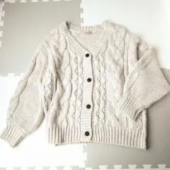 SM2 ケーブル編み カーディガン サマンサモスモス フリーサイズ ベージュ