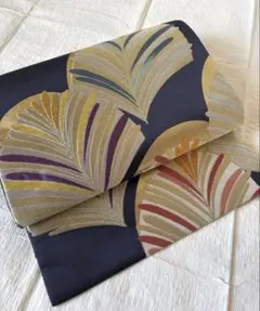 om様専用2点おまとめ❤️正絹袋帯　松葉青海波文様　金銀糸使用　帯専用袋付き