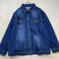 SMILELAND ニッセン スタッズ デニムジャケット 8L 綿 30-36