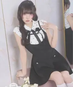 Michell Macaron モノグラムシャツフレアジャンスカ michellMacaron ミシェルマカロン モノグラムシャツフレアジャンスカ