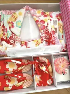 七五三 7歳 女の子 子供 アンティーク 鶴 着物 帯 セット - メルカリ