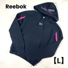 パーカー 【L】フードロゴ Reebok ストライプ カジュアル 可愛い
