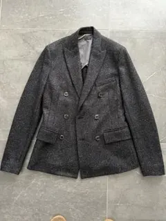 PAOLO PECOLA ダークグレー ダブルブレストジャケット