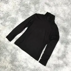 トラサルディ ニット セーター M ブラック 黒 リブ 美シルエット 上品 オフ