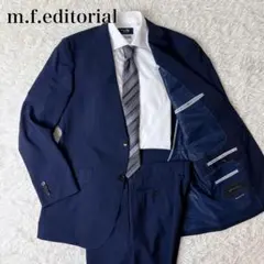 m.f.editorial スーツ 大きいサイズ 洗える ネイビー ストライプのサムネイル