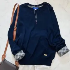 【週末限定価格】✨ブルーレーベルクレストブリッジ コットンニット チェック