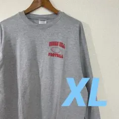 【XL】102 古着 ロンT 長袖Tシャツ グレー　Hanes
