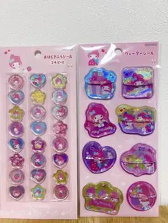 正規品　サンリオ　マイメロディ　おはじきふうシール　ウォーターシール　2枚セット