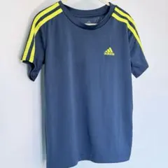 adidas AEROREADY キッズ Tシャツ ネイビー ストライプ