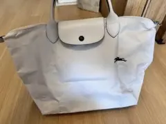 【ロンシャン】ル プリアージュM トートバッグ ホワイトベージュ/チョーク