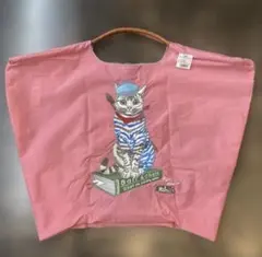 Ball&Chain 猫 ピンク Ｌサイズ エコバッグ