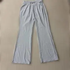 最終値下美品　ミネムラ　テニスM HA ライトグレー フレアパンツ ゴムウエスト