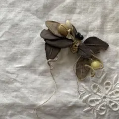 作家 染花布花 コサージュ フランスアンティークなどお好きな方にも！