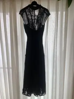 【美品】SNIDEL スイッチングレースドレス ワンピース 花柄  Aライン