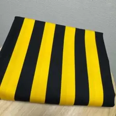 ビビッド★黒×黄色イエロー太ストライプ柄★オックス50ｃトラ寅とら虎タイガー