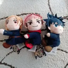 呪術廻戦　くっつきぬいぐるみ（虎杖悠仁、釘崎野薔薇、伏黒恵・１年ズ）